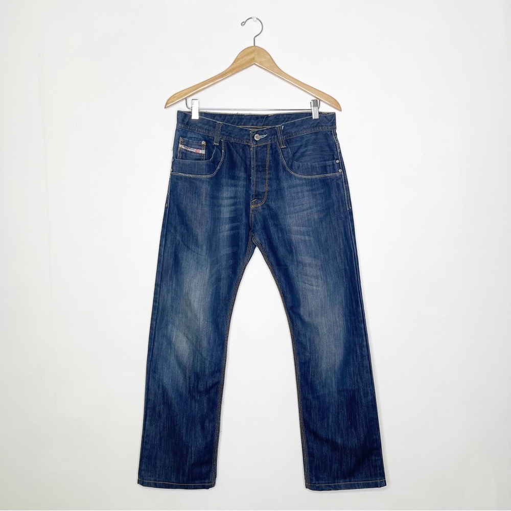 Diesel Mens Relaxed Straight Leg Denim Jeans Size 34